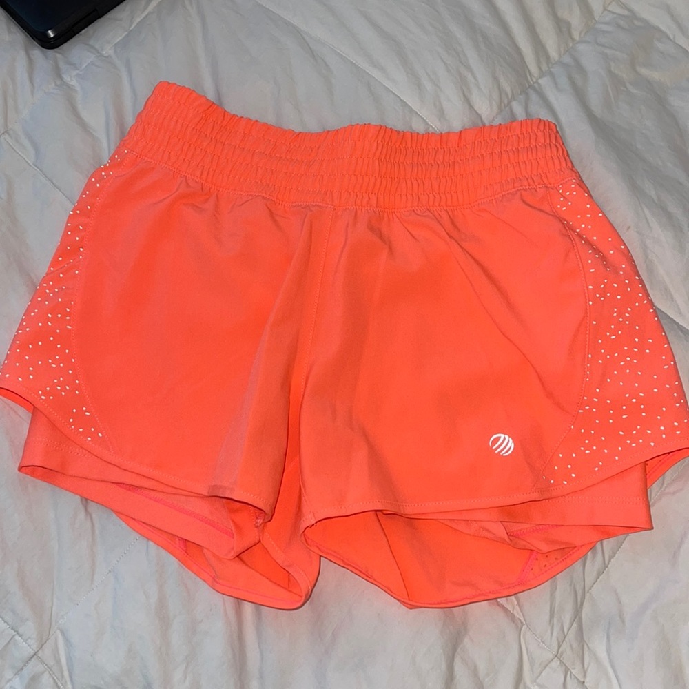 Neon Pink MPG Gym Athletic 2 in 1 shorts Sz Small Fitwear
